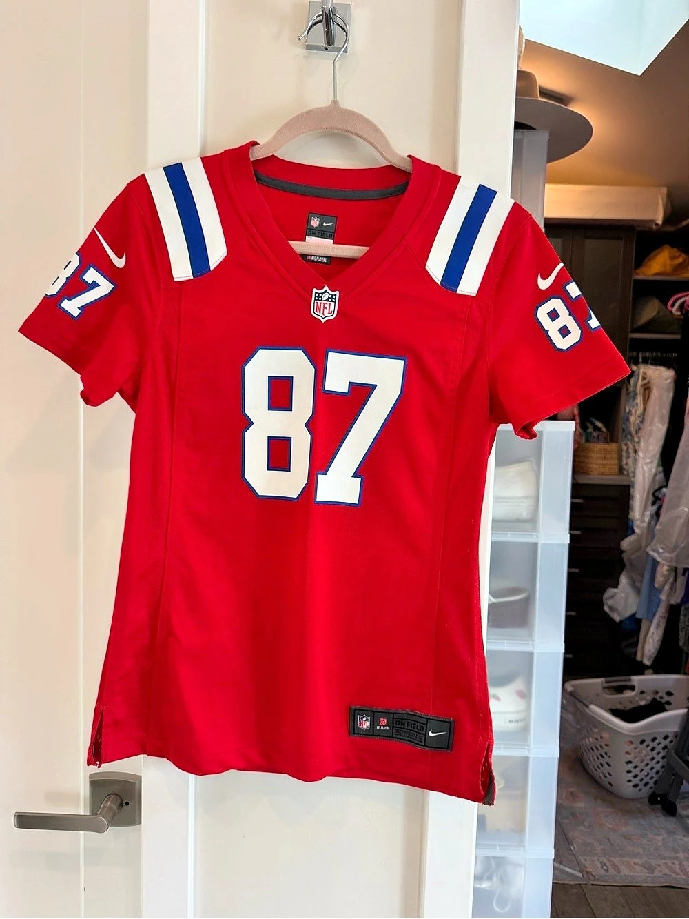Nike Rob Gronkowski #87 NFL jersey Red & White Small Like New